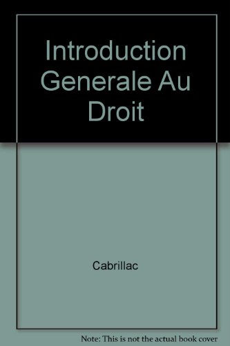Télécharger Introduction Generale Au Droit PDF