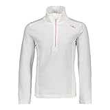 Super elastisch CMP Mädchen Fleece Sweatshirt, Bianco-Corallo, 128