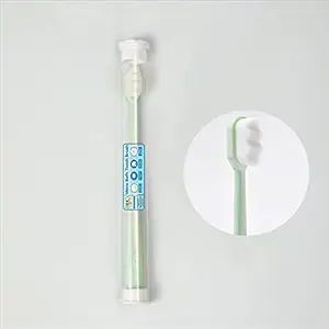 AHC Baby Ultra Soft Toothbrush With Micro Nano Bristles With Tongue Cleaner For 3-16 Years Kids (Light Green)