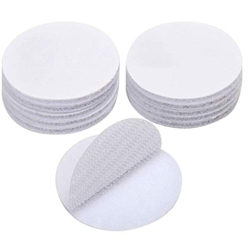 DIY Crafts 13mm Round Shape, Pack Of 25 Pcs, Upgrade Round Hook Loop Self Adhesive Tape Mounting Sticky Double-Side Mounting Fasten Tape Interlocking Tape (13mm Round Shape, Pack Of 25 Pcs)