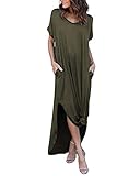 Sexy Kleider Damen passt gut mit Skinny Jeans und locker unter deiner Mantel. Sexy Strandkleid Damen mit langen Schlitz, bluse kurzarm design. Maxikleider Damen perfekt für den entspannten Stadtbummel mit der besten Freundin. Damen Sommerkleid von YOINS, casual und elegante Kleid.