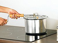Rosenstein & Söhne Retro Popcorn-Topf mit Kurbel, 6 l, 24cm für perfektes Kino-Popcorn - 7
