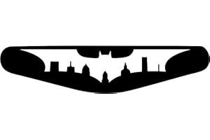 DECUS SHOP Decus-Shop Play Station PS4 Lightbar Sticker Aufkleber Batman City (schwarz)