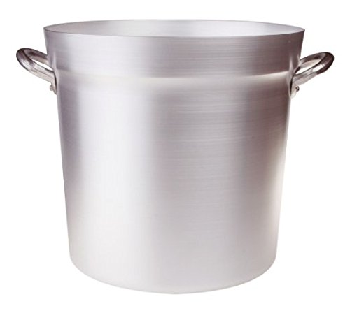 Pentole Agnelli Marmite pour Sauce Tomate avec 2 poignées, Type Nord, en Aluminium, argenté 50,2 l Argent