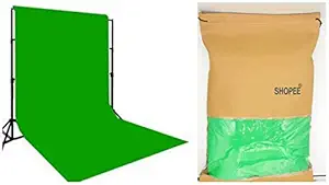 SHOPEE 8 x12 FT Green LEKERA Backdrop Photo Light Studio Photography Background with Carry CASE - Camera Accessory