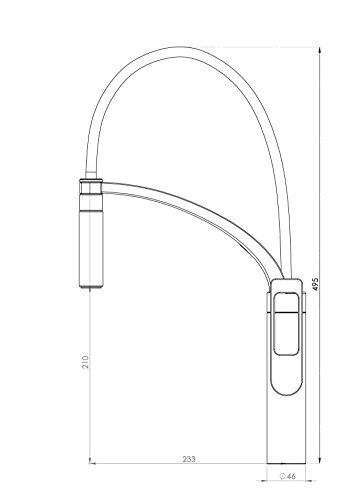 AWA – JUN – Küchenarmatur – Spültischarmatur mit Geschirrbrause – Chrom - 6