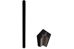 Vente-unique - Poteau d'angle pour verrière Atelier en Aluminium thermolaqué 105 cm Noir - Bayview