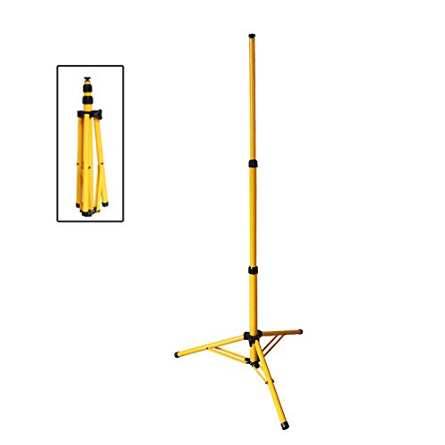 VINGO® 50W LED Fluter Baustrahler Strahler + Teleskop Stativ Lampen Warmweiss Höhenverstellbar 80cm bis 160cm Gelb - 9