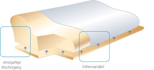 SISSEL Nackenkissen Plus, inkl. Bezug, weiß - 2