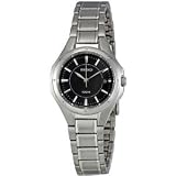 Montre Seiko Pour Femme en Acier Inoxydable avec Date Affichée sur Cadran Noir
