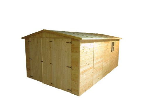 Holzgarage Blockbohlen 19 mm M101 - H222xL516xB324