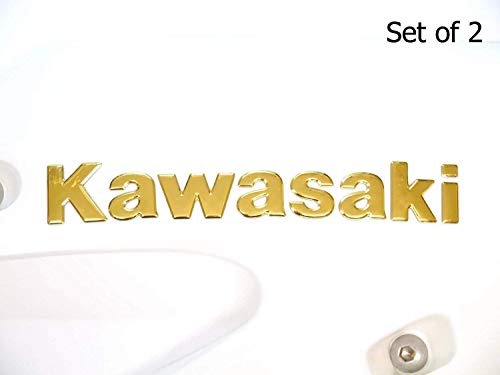 180X22mm Oro Kawasaki Moto Emblema Insignia Moto Tanque de Combustible Gasolina Pegatina