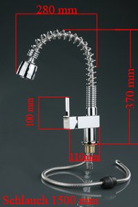 W66 Niederdruck Gastro Brause Spültisch Küchen Armatur Profi Küchenarmatur Wasserhahn - 4