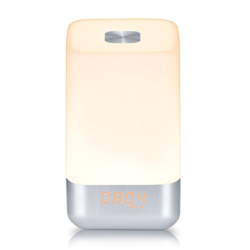 Preisvergleich Produktbild Wake Up Light – Lichtwecker VEHOLION LED Wecker mit Sonnenaufgang Simulation. Tageslichtwecker mit Nachtlicht, 5 Natur Sounds, 3 Helligkeitsstufen, 12 / 24 Stunden Modus. Als Nachttischlampe verwendbar