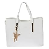 mit Kossberg Elfen Anhänger Kossberg Handtasche HenkeltascheTragetasche Schultertasche Bag elegant zeitlos Weiß