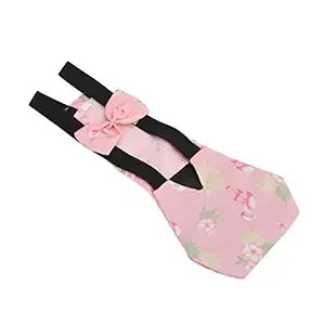 Pet Chicken Diapers, Waterproof Fashion Elastic Band Reusable Poultry Diaper with Inside Pocket for Duck for Chicken(Flamingo, M)