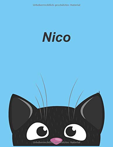 Preisvergleich Produktbild Personalisiertes Notizbuch: Nico - über 100 Seiten, liniert im A4+ Format