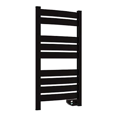 IKOHS Radiateur Sèche-Serviette Électrique, Basse consommation 500 W, Chauffage sèche-serviettes ,Séchage puissant, LCD, IP24, Convient pour salle de bain, Programmable Minuteur (Noir)