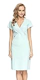 dn-nightwear Damen Umstandsnachthemd / Stillnachthemd aus 100% Baumwolle