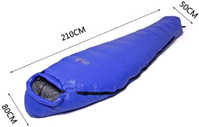 sleeping bag Outdoor spring and autumn and winter Ma Mi-style single thick warm sleeping bag camping adult sleeping bag Outdoor sleeping bag ( Color : Blue , Weight : 1.5kg )