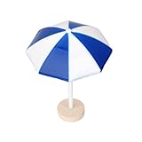 Parasol de Plage Miniature PVC Décoration pour Micro Paysage Bonsaï - Bleu