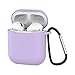 Produktbild Wanshop Kopfhörer Tasche für In Ear Ohrhörer für Apple AirPods Silikon Hülle Soft Case für Schutzhüllen-Silikonhülle Schutz AirPods Aufladen Case (Lila)