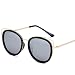 Produktbild AREDOVL Katze Ohr runde Sonnenbrille für männer Frauen Frauen Sonnenbrille uv-Schutz übergroßen Sonnenbrille Fall (Color : C)