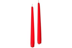 Cereria di Giorgio Risthò Velas cónicas para candelabro, Cera, Rojo, 2.2 x 25 cm, 50
