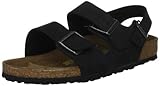 Material: Nubukleder gelt BIRKENSTOCK Milano 239 UK8 234241, Unisex - Erwachsene Sandalen, Schwarz (Black), 35 EU