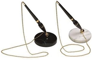 Pen ball desk reception BASE MARBLE BLACK with penholder LEBEZ