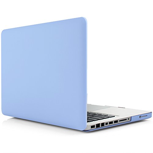 iDOO MacBook Schutzhülle / Hard Case Cover Laptop Hülle [Für MacBook Pro 13 Zoll – mit CD-Laufwerk: A1278] - matt, Babyblau (Blaue Gelassenheit)