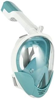TTYY Snorkeling Mask 180° Panoramic View Sports Camera Compatible Anti-Fog 2018 New Green Diving Mask,L