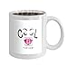 Produktbild 11 oz Coffee Mug be Cool Stay Calm Inspirational Quote Lips Eyes Eyebrows Eyelashes Text Novelty Ceramic Gifts Tea Cup