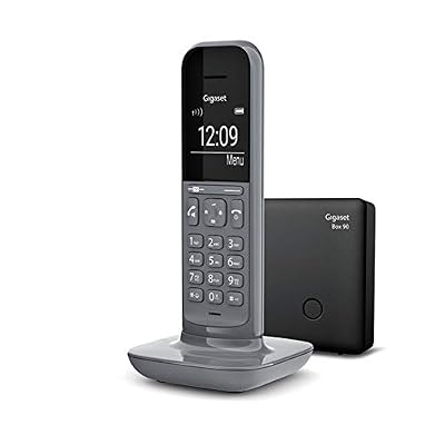 Gigaset CL390 - Téléphone Fixe sans Fil au design Moderne avec Grand écran Rétro-Éclairé, fonctions Mains Libres et Blocage D'appels - Gris Anthracite