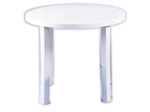 Preisvergleich Produktbild RESINA:TAVOLO TONDO TOLOMEO BIANCO DIAM.CM86XH72