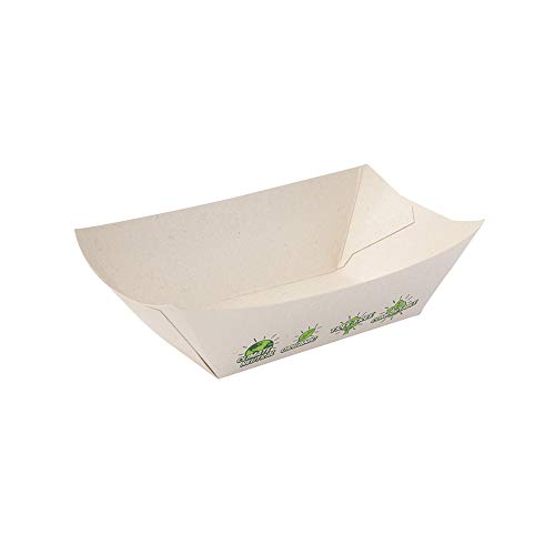 BIOZOYG Finger Food Bowl “Tree Free” made of Sugarcane Residual Fibres I Party Disposable Tableware Compostable & Biodegradable I 250 Pieces Disposable Bowls 200ml I Snack Bowl Cardboard Boat