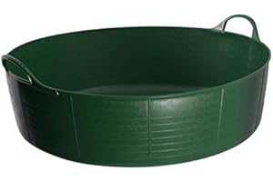 KetoPlastics 35 Litre Large Shallow Flexible 2-Handled Recycled Tub Dog Pool Bath (Green)