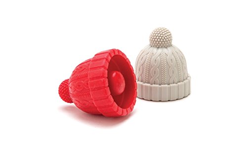 Monkey Business Beanie Turacciolo, Plastica, Rosso & Grigio, Confezione da 2