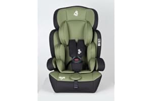 KIDDIES KINGDOM Aya Comfort Car Seat Group 1/2/3 (9-36kg) – Forward-Facing Baby, Toddler & Child Booster with 5-Point Harness, Adjustable Headrest – Lightweight & Safe (Sage Green)