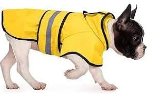 Bhumi Enterprises Polyester Dog Raincoat Hooded Slicker Poncho for Small to XXX-Large Dogs and Puppies Dog Raincoat Hooded Slicker Poncho for (Yellow) (16)