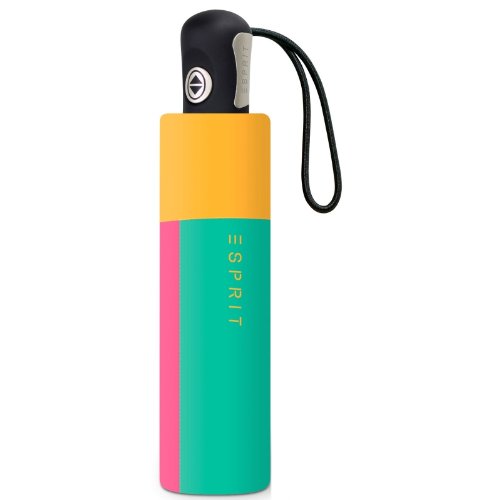 Preisvergleich Produktbild Esprit Easymatic Flashstripe emerald canary 52658 Regenschirm Taschenschirm Schirm Automatik Schirme