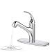 Produktbild YALTOL Waschbecken Wasserhahn, Wasserhahn-Set - Mit ausziehbarer Brause Chrom Mittellage Einhand EIN LochBath Taps