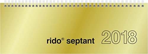 Preisvergleich Produktbild Rido Schreibtischquerkalender Septant 30,5x10,5cm Chromolux gold 2018