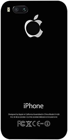 Shopoholics Apple Logo on Finger Sensor Hard Polycarbonate Designer Back Case Cover for Xiaomi Redmi Mi A1 2017 (All Colors) (Black)
