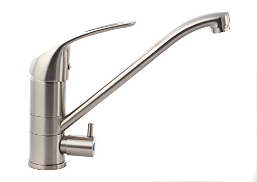 Grünblatt Küchenarmatur mit Geräteanschluss Matt Edelstahl Optik