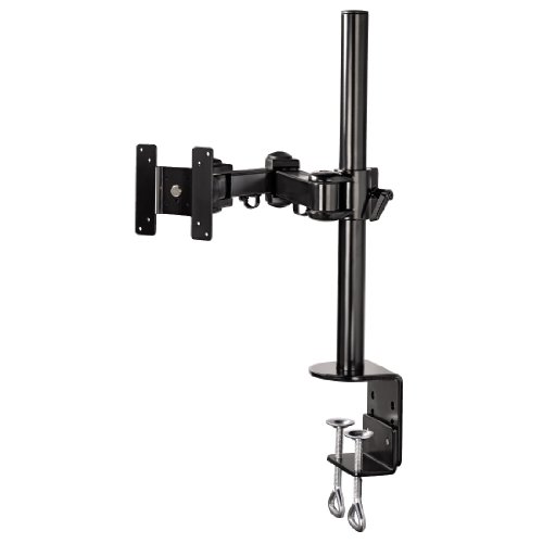 Hama Monitorhalterung 360° (ergonomisch, stufenlos, höhenverstellbar, 3 Gelenke, neigbar, schwenkbar 360 Grad, Monitor bis zu 10kg, VESA 75×75, 100×100) Tischhalterung schwarz - 2