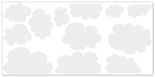 wandfabrik – Wandtattoo – 12 schöne Wolken in weiß - 2