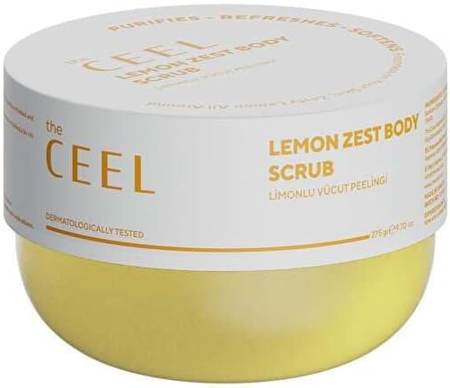 The Ceel Limon Özlü Vücut Peelingi 275 g - Nemlendirici ve Arındırıcı Vücut Scrub, Ölü Deri Temizleyici, Pürüzsüz ve Yumuşak Görünüm Destekleyici Ferahlatıcı Bakım