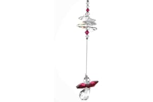 WILD THINGS Cascade Crystal Guardian Angel Birthstone Suncatcher JULY - RUBY - Embellished with Swarovski Crystals