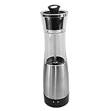 Cómo utilizar: (1) Gire la cubierta izquierda para abrir la cubierta superior e instale 6 baterías AA. (2) Coloque los ingredientes a moler en el silo e instale el cuerpo. (3) Alinee los orificios de la máquina al instalar, de modo que los enlaces entre los dos cables metálicos y los tornillos sean normales. (4) Después de conectar, cubra la cubierta superior y gírela hacia la derecha para bloquearla. (5) Para garantizar un funcionamiento suave de la máquina, se recomienda instalar 80% de sal y